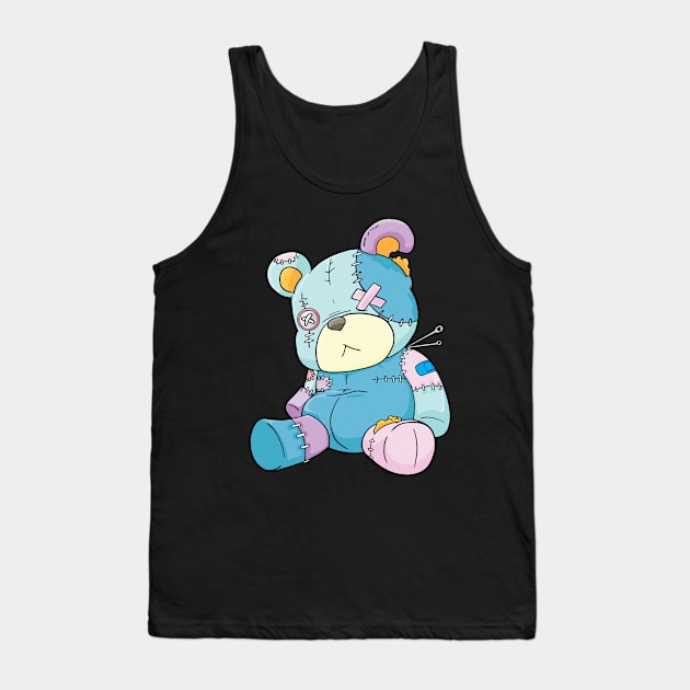 Teddy Bear Anime Pastel Goth Kawaii Tank Top by CreativeGiftShop